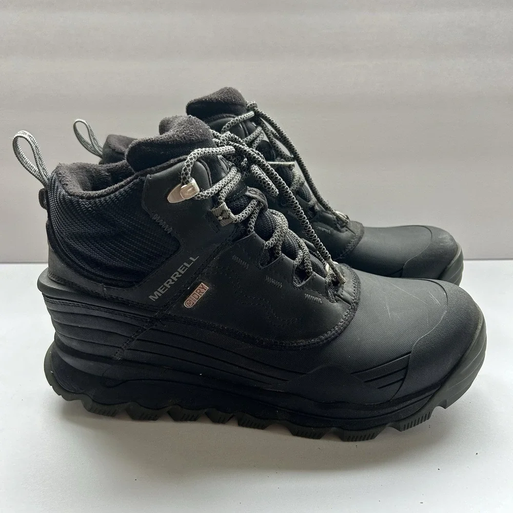 Merrell Thermo Vortex 6 Waterproof Hiking‎ Trail Mens Black Leather Boots 11.5
